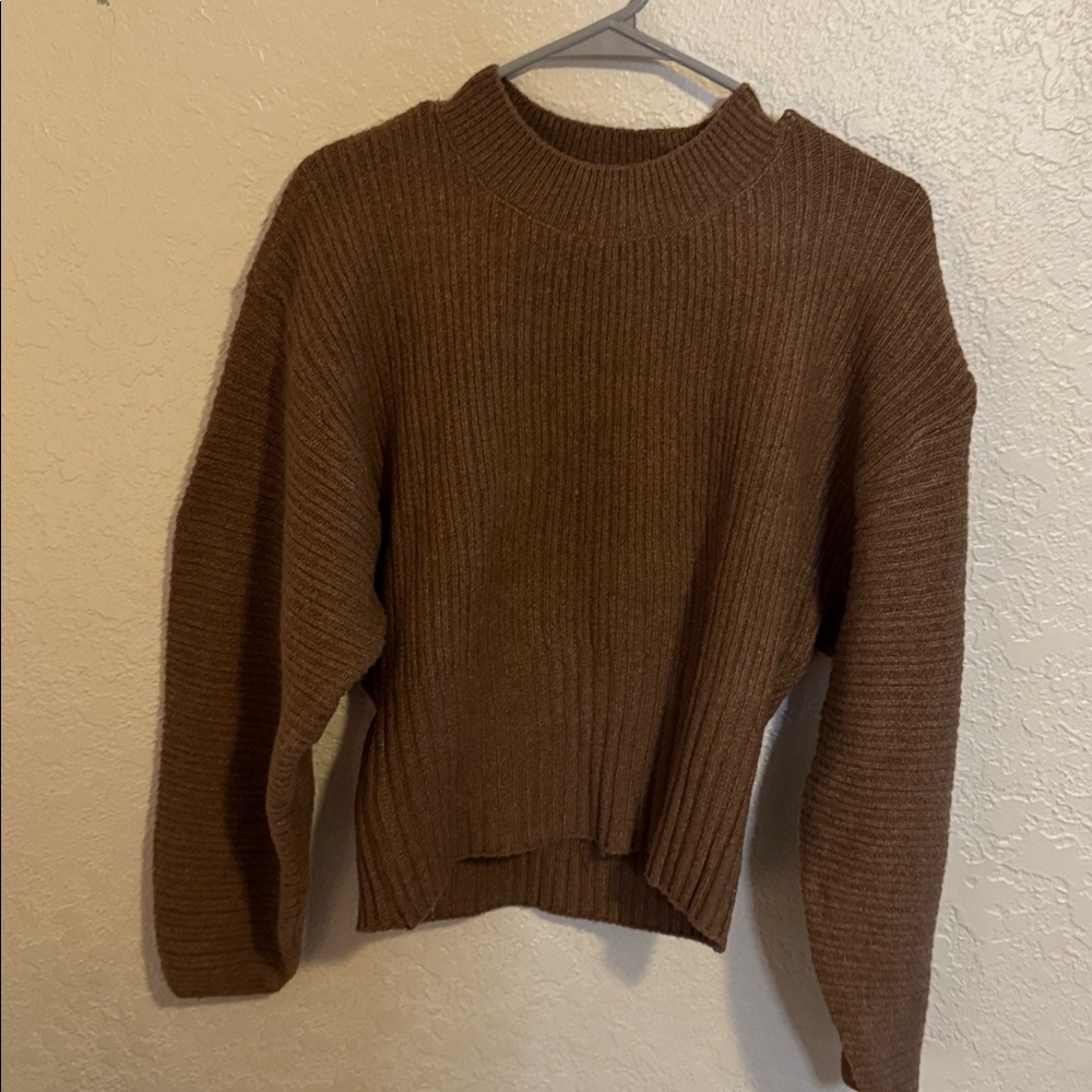 Cozy Brown Knit Sweater